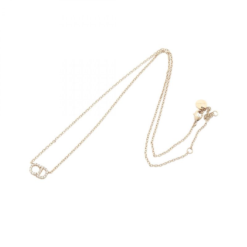 DIOR Necklace CD Logo GP Necklace Ladies Used A