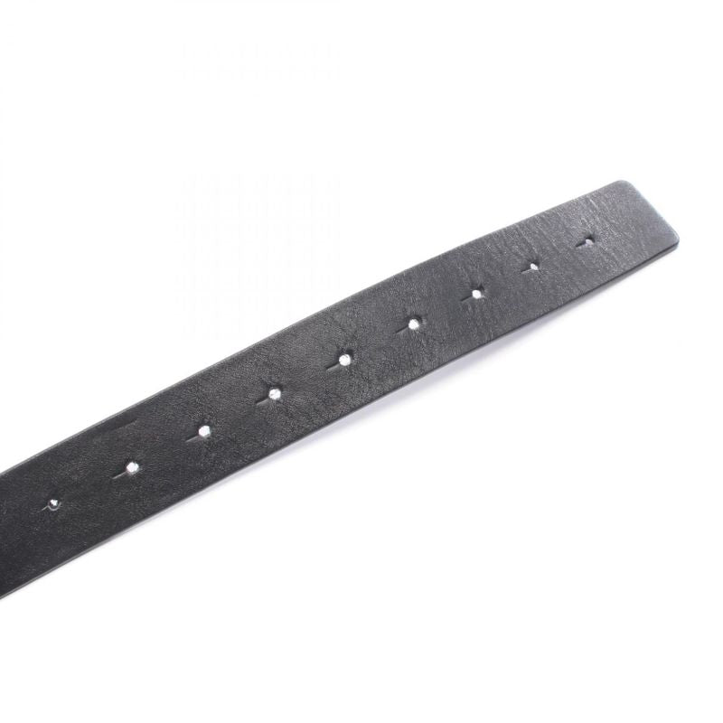 VERSACE Belt Black Leather Belt Men's Used B