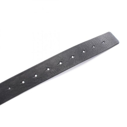 VERSACE Belt Black Leather Belt Men's Used B