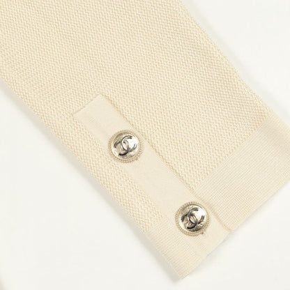 CHANEL Cardigan Coco Mark Button Ivory - Other Cardigan Ladies Used A