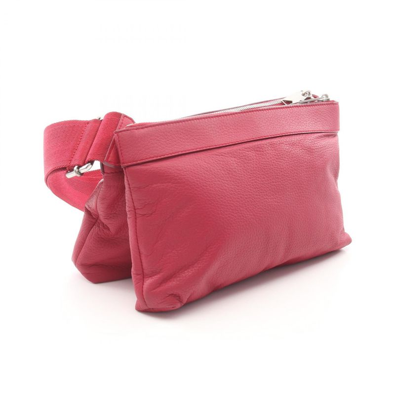 BOTTEGA VENETA Shoulder Bag Red Leather Shoulder Bag Women's Used A