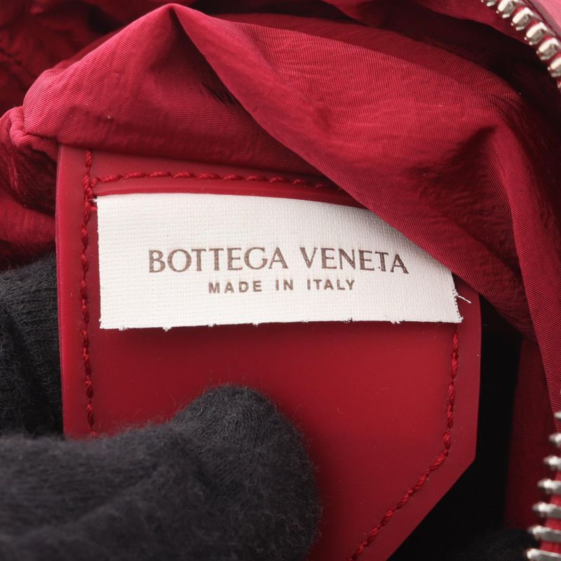 BOTTEGA VENETA Shoulder Bag Red Leather Shoulder Bag Women's Used A