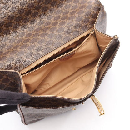 Seri-nu CELINE Handbag Macadam Da-ninebrown Pvcko-ting cambervinegar Leather Carriageh