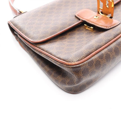 Seri-nu CELINE Handbag Macadam Da-ninebrown Pvcko-ting cambervinegar Leather Carriageh