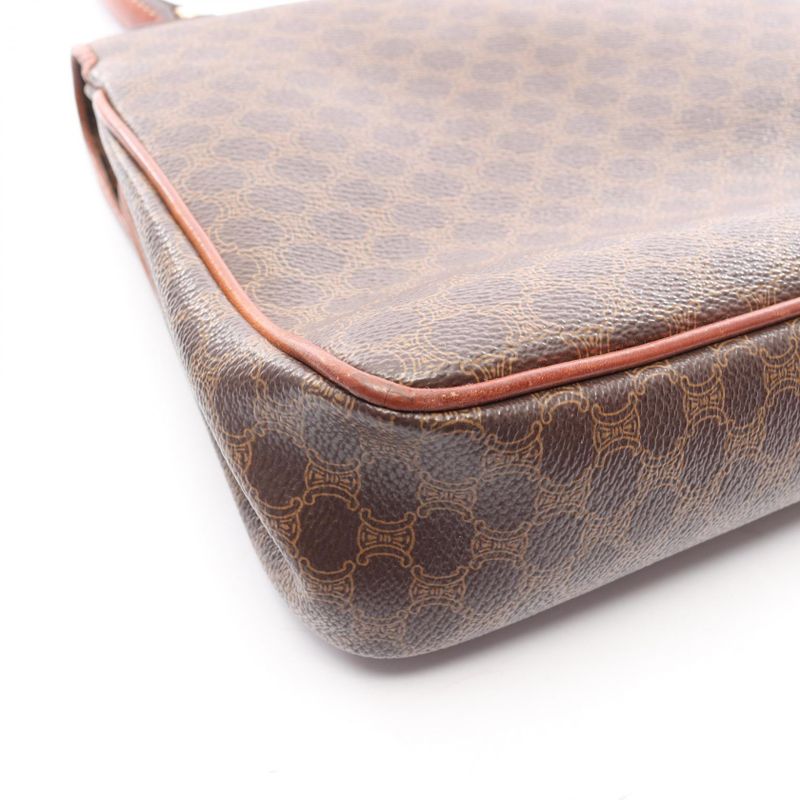 Seri-nu CELINE Handbag Macadam Da-ninebrown Pvcko-ting cambervinegar Leather Carriageh