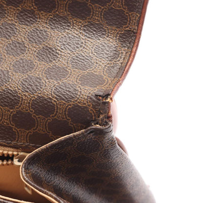 Seri-nu CELINE Handbag Macadam Da-ninebrown Pvcko-ting cambervinegar Leather Carriageh