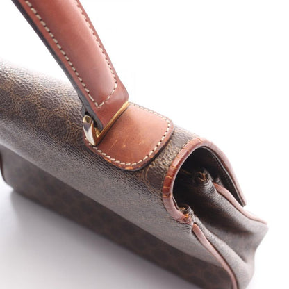 Seri-nu CELINE Handbag Macadam Da-ninebrown Pvcko-ting cambervinegar Leather Carriageh
