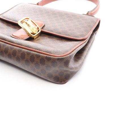 Seri-nu CELINE Handbag Macadam Da-ninebrown Pvcko-ting cambervinegar Leather Carriageh