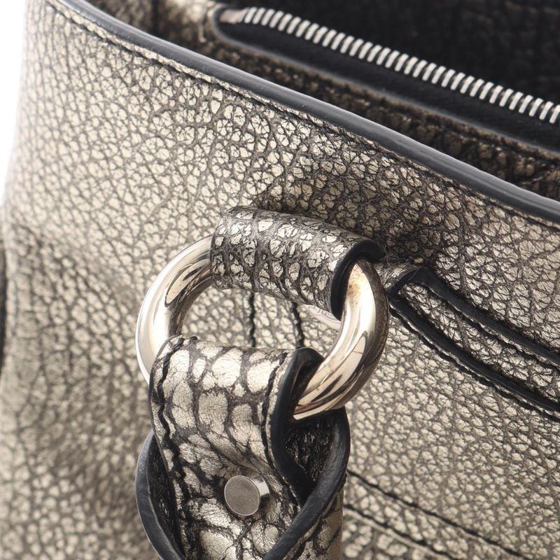 CELINE Handbag Boogie Bag Gold Black Leather Boogie Bag Ladies Used B