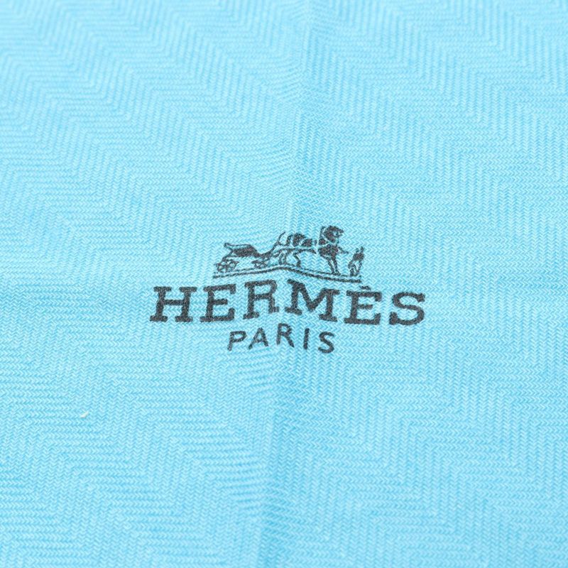 HERMES Scarf Lozange PM Blue Silk Lozange PM Ladies Used A