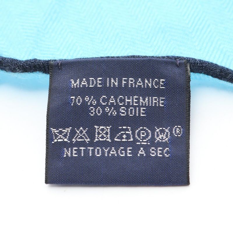 HERMES Scarf Lozange PM Blue Silk Lozange PM Ladies Used A