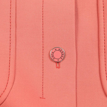 HERMES Stainless Color Coat Serie Button Wool Coat Ladies Used A