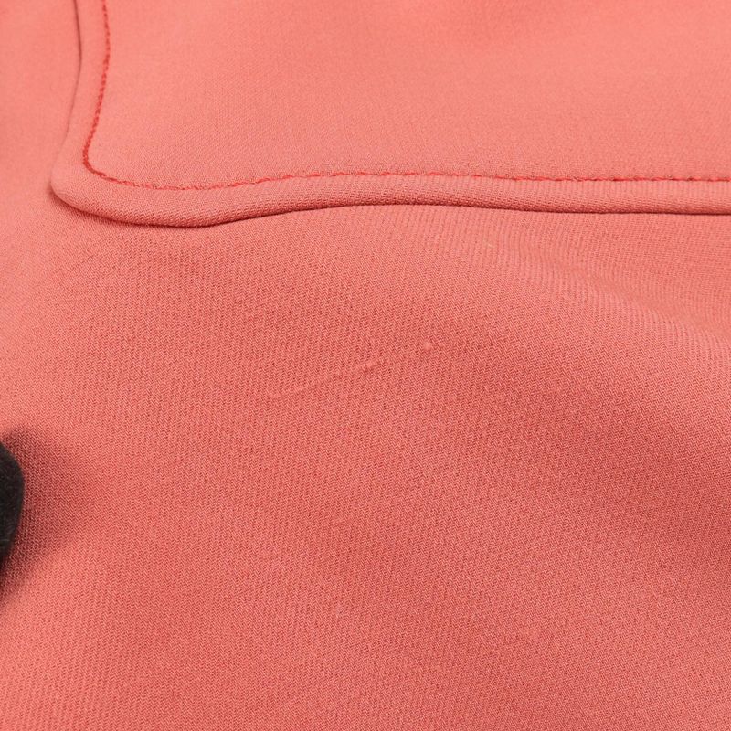 HERMES Stainless Color Coat Serie Button Wool Coat Ladies Used A