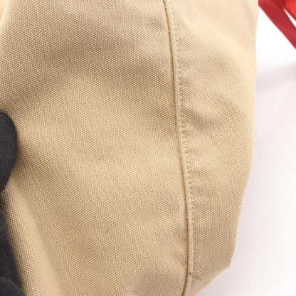 PRADA Sport Linea Rossa Tote Bag 4va367 Beige Red Canvas Tote Bag Ladies Used A