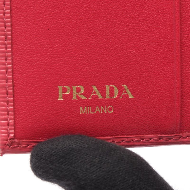 PRADA Bifold Wallet Vitello MOVE BI Imv204 Pink Leather Bifold Wallet Ladies
