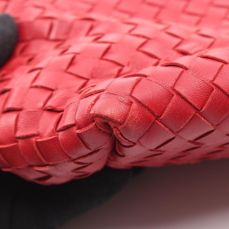 BALENCIAGA Tote Bag Intrecciato 179635 Red Leather Intrecciato Tote Bag Women's