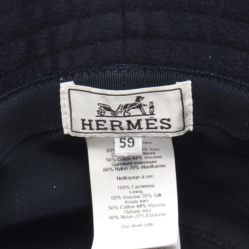 HERMES Hat Fred Quarter Bash Cotton Hat Other Bucket Hat Unisex Used A