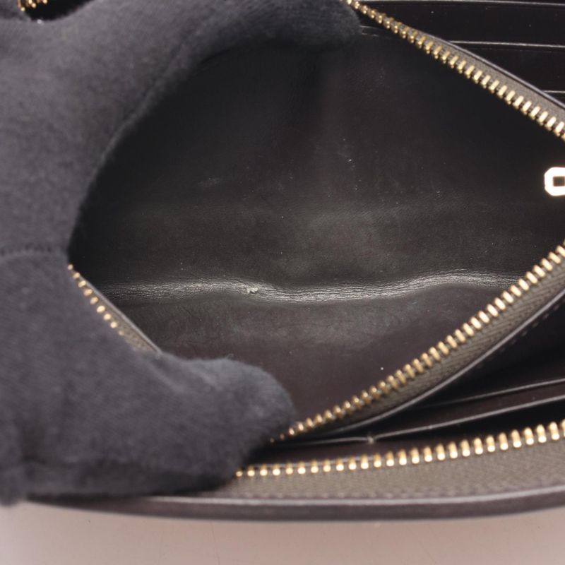 LOEWE Round Long Wallet Anagram Light Brown Leather Anagram Round Long Wallet