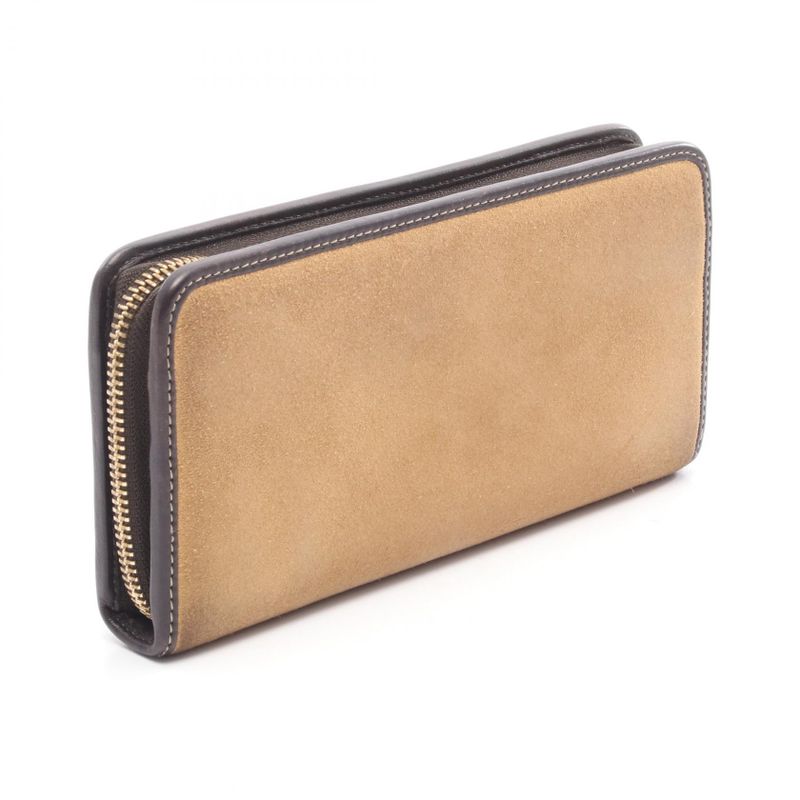 LOEWE Round Long Wallet Anagram Light Brown Leather Anagram Round Long Wallet