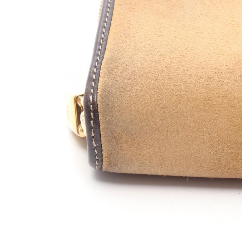 LOEWE Round Long Wallet Anagram Light Brown Leather Anagram Round Long Wallet