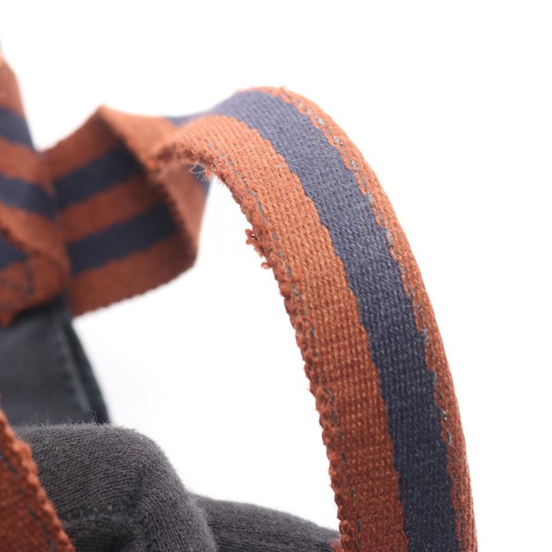 HERMES Tote Bag Fourre Tout MM Navy Brown Canvas Fourre Tout Tote MM Women's