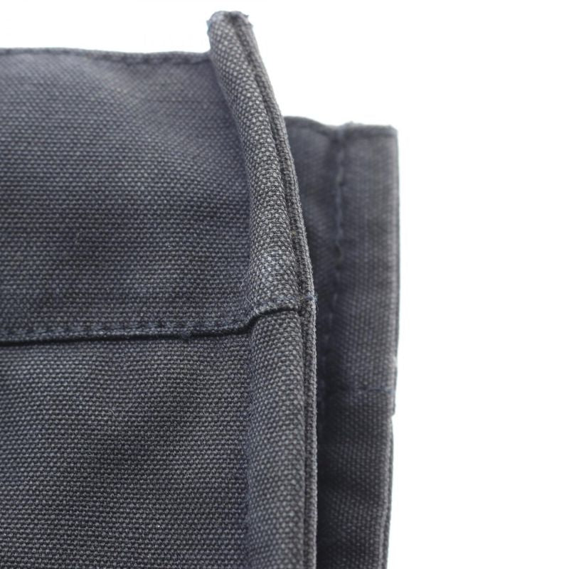 HERMES Tote Bag Fourre Tout MM Navy Brown Canvas Fourre Tout Tote MM Women's