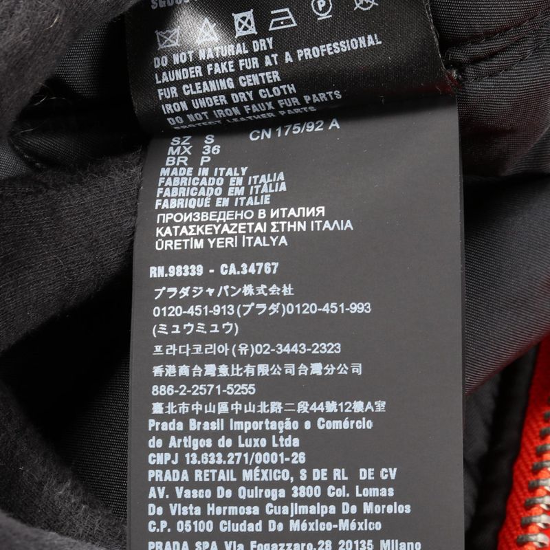 PRADA Re-nylon MA-1 Sg0094 Nylon Long Coat Men's Used A