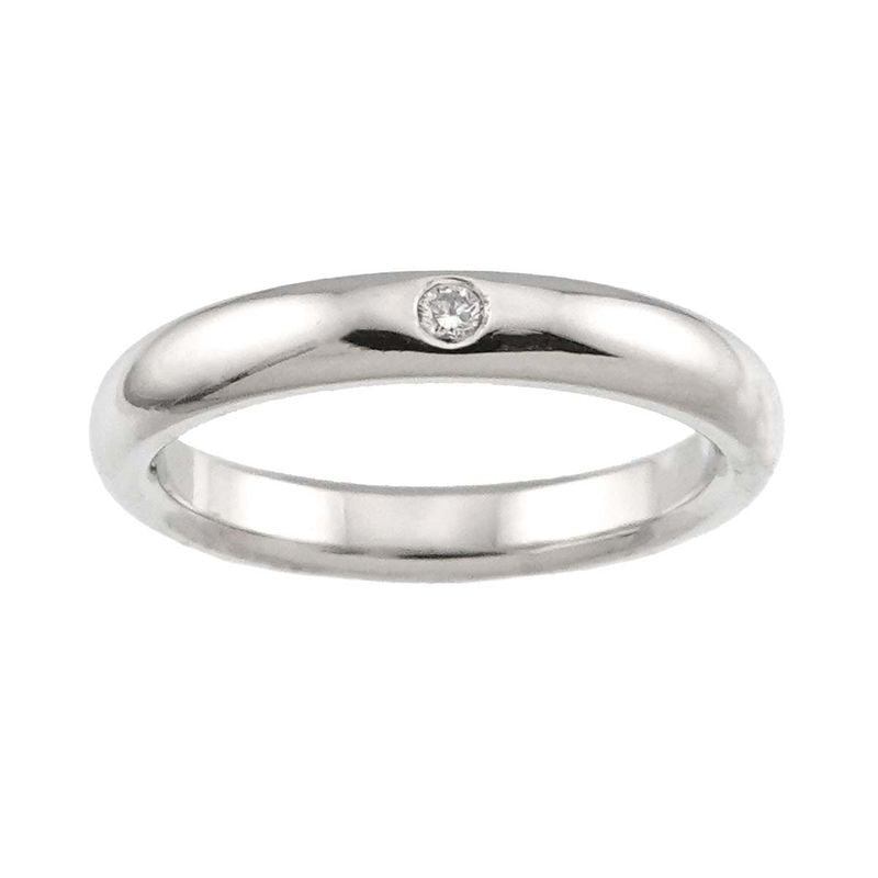 Tiffany & Co Tiffany & Co Stacking Band Ring 6.5 Ring Diamond 1P Pt Platinum