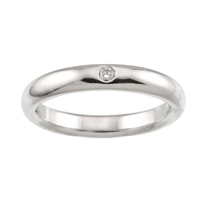 Tiffany & Co Tiffany & Co Stacking Band Ring 6.5 Ring Diamond 1P Pt Platinum