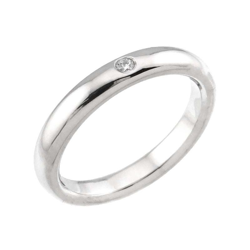 Tiffany & Co Tiffany & Co Stacking Band Ring 6.5 Ring Diamond 1P Pt Platinum