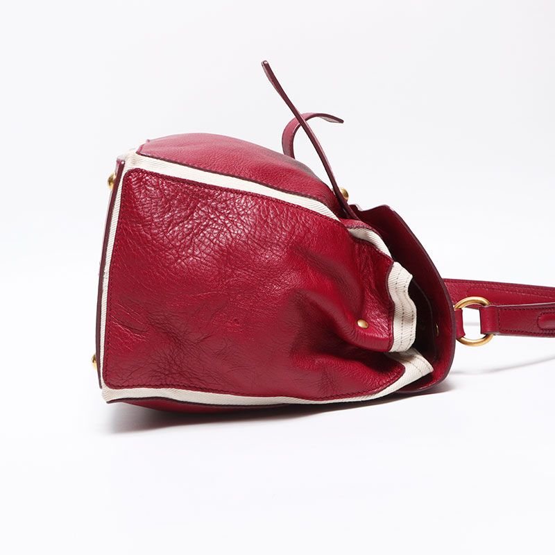 Saint Laurent Yves Handbag Muse Two Leather Canvas