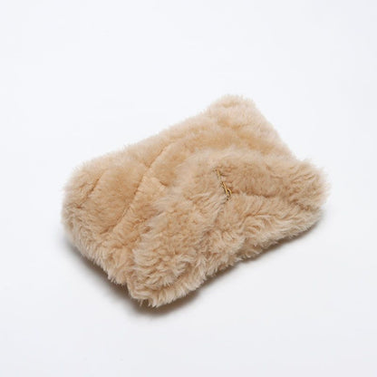 Saint Laurent Yves Clutch Wool Boa Logo Card Case