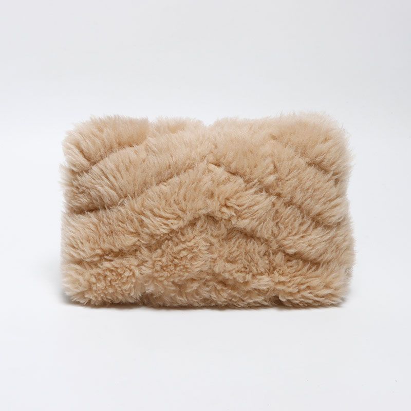 Saint Laurent Yves Clutch Wool Boa Logo Card Case