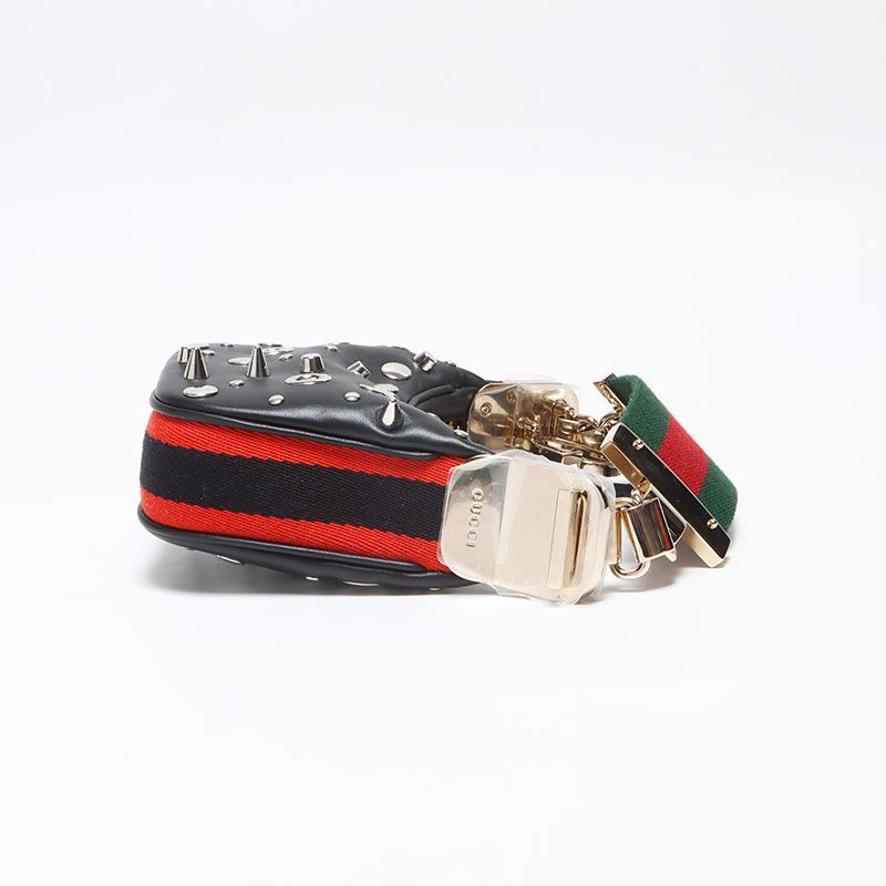 Gucci Mini Shoulder Bag Studded 2-Way Leather