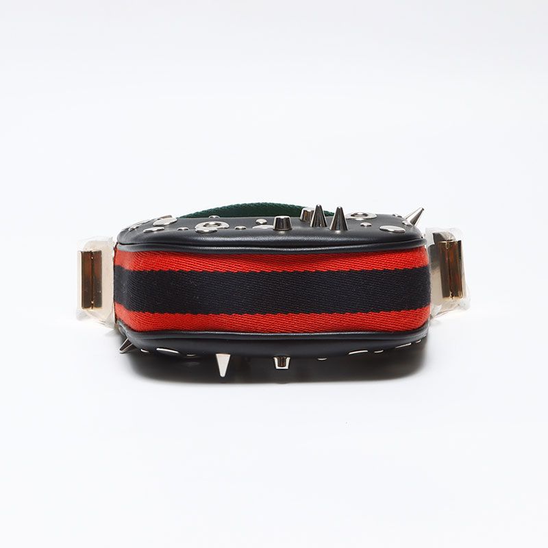 Gucci Mini Shoulder Bag Studded 2-Way Leather