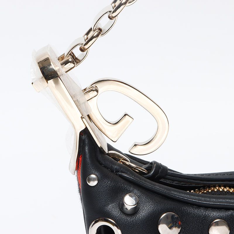 Gucci Mini Shoulder Bag Studded 2-Way Leather