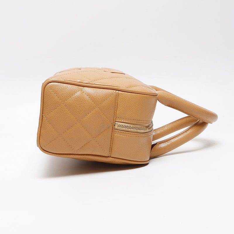 Chanel Boston Bag Caviar Leather CC Logo Mini