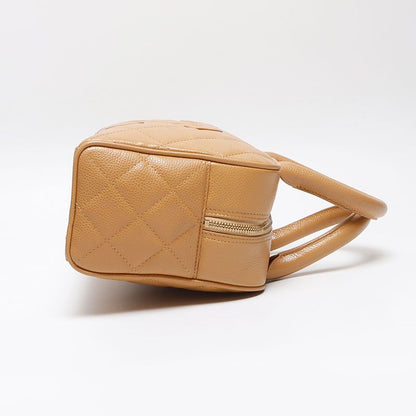 Chanel Boston Bag Caviar Leather CC Logo Mini