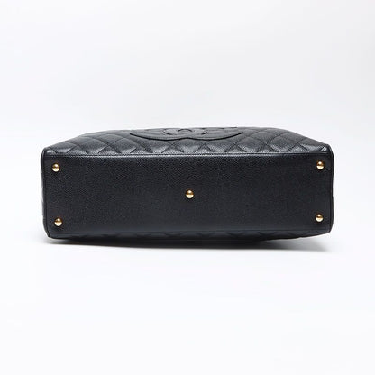 Chanel Boston Bag Caviar Leather CC Logo