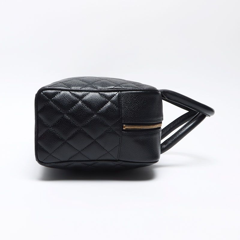 Chanel Boston Bag Caviar Leather CC Logo
