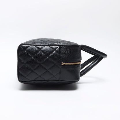 Chanel Boston Bag Caviar Leather CC Logo