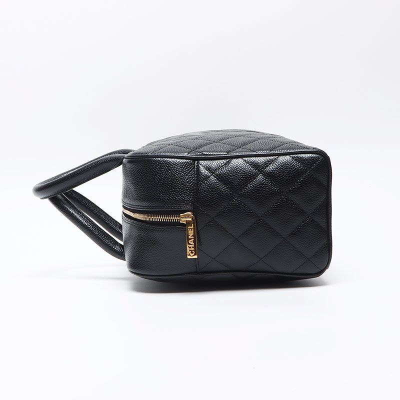 Chanel Boston Bag Caviar Leather CC Logo