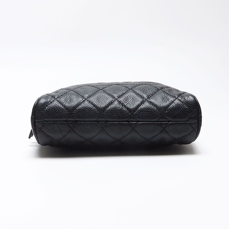 Chanel Shoulder Bag Caviar Leather CC Logo