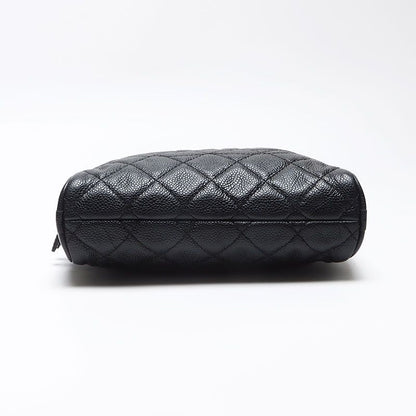 Chanel Shoulder Bag Caviar Leather CC Logo
