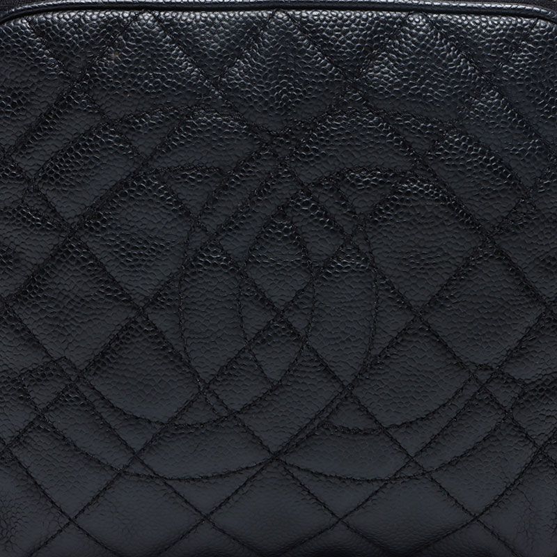 Chanel Shoulder Bag Caviar Leather CC Logo
