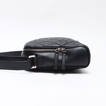 Chanel Shoulder Bag Caviar Leather CC Logo