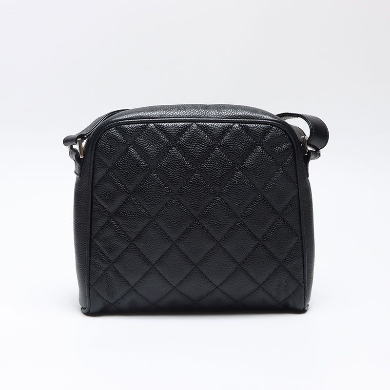 Chanel Shoulder Bag Caviar Leather CC Logo
