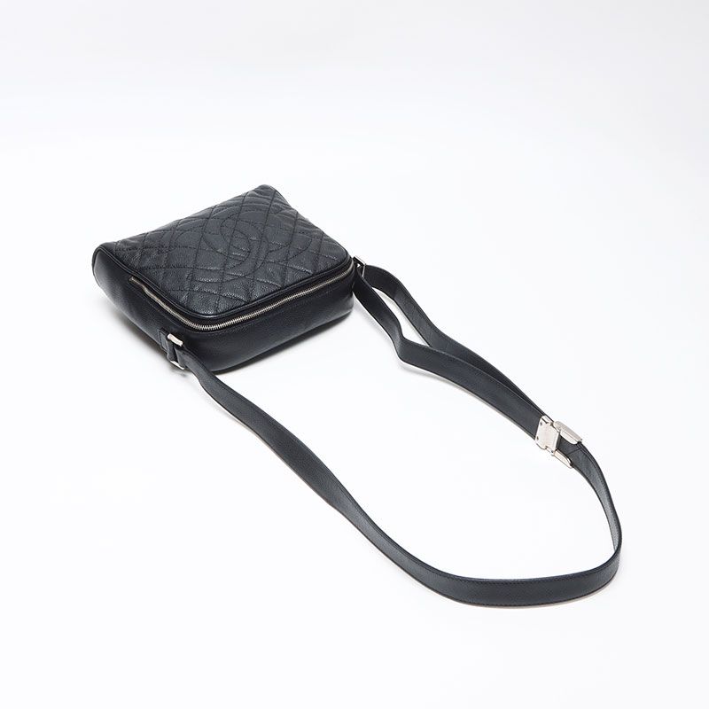 Chanel Shoulder Bag Caviar Leather CC Logo