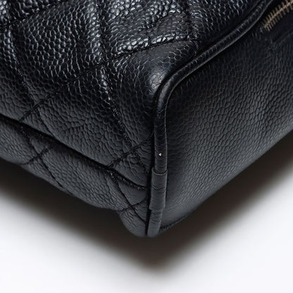 Chanel Shoulder Bag Caviar Leather CC Logo
