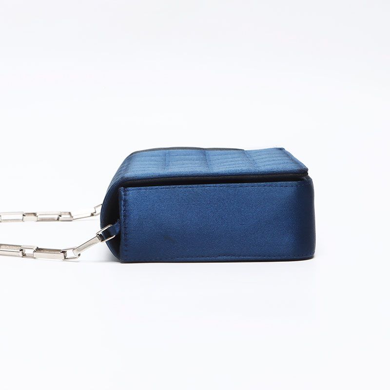 Chanel Shoulder Bag Satin Choco Bar